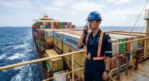 Young cadet on MSC vessel
