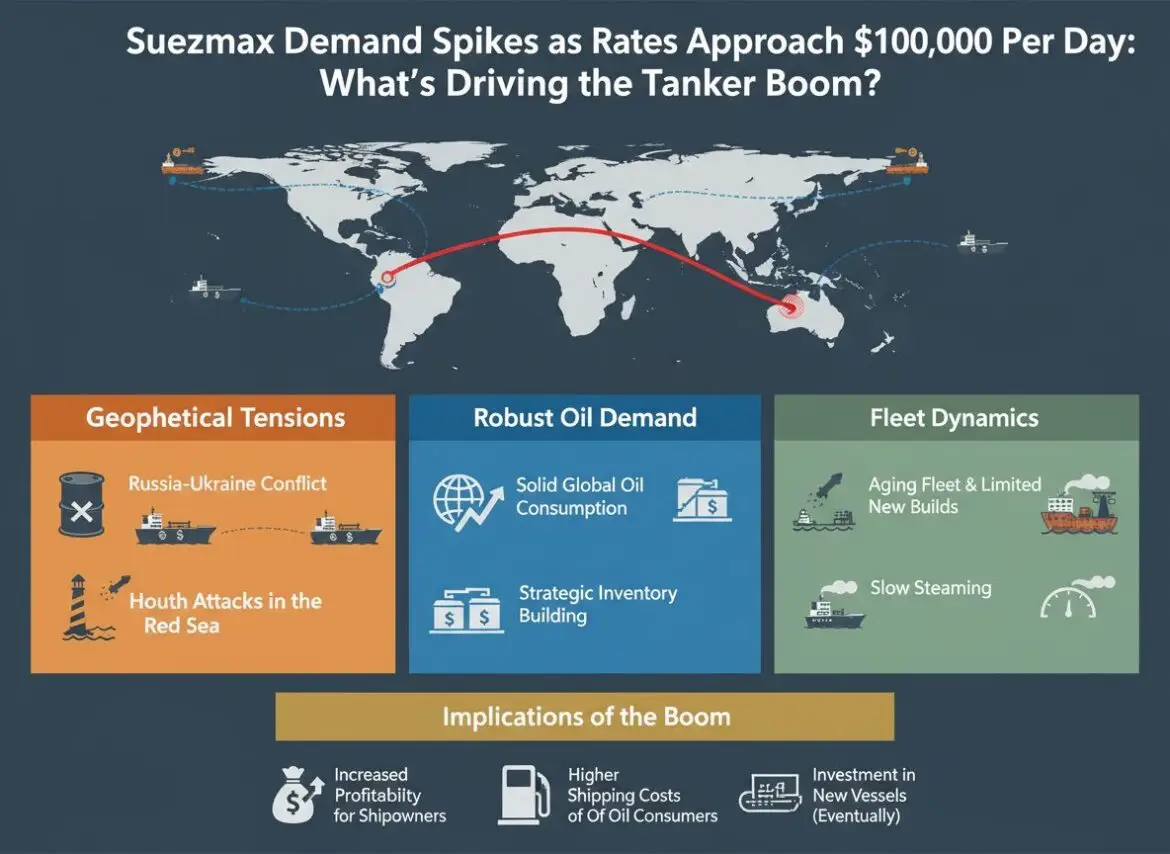Suezmax Demand Spikes as Rates Approach $100,000 Per Day- What’s Driving the Tanker