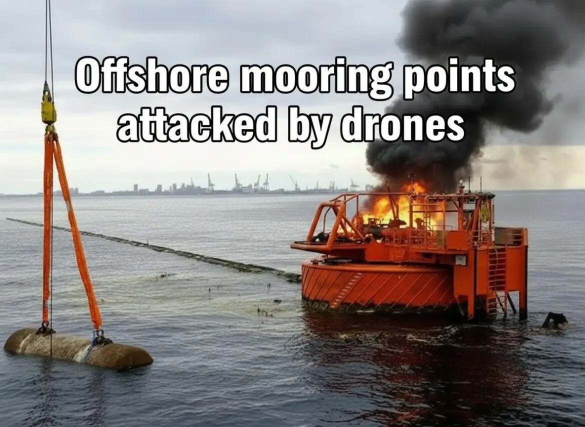 offshore mooring points near Novorossiysk sustained damage from a drone strike